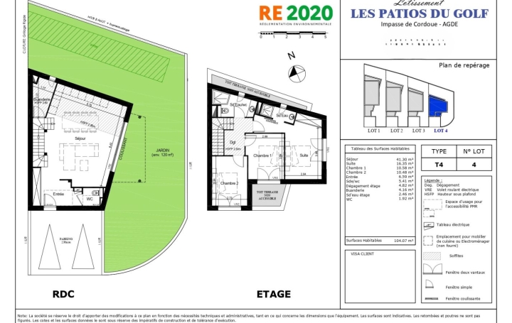 Villa LE GRAU-D'AGDE (34300)  105 m2 419 900 € 