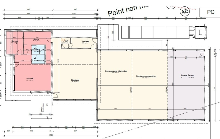 Local commercial LABATUT (40300)  530 m2 2 500 € 
