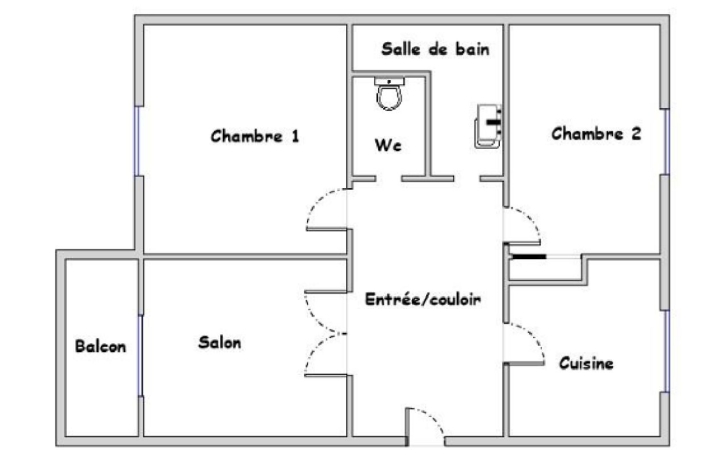 3 Pièces VENISSIEUX (69200)  51 m2 129 000 € 