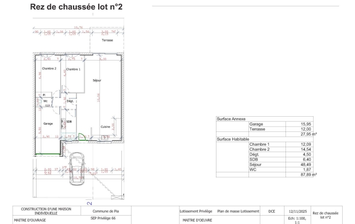 Villa PIA (66380)  88 m2 279 000 € 