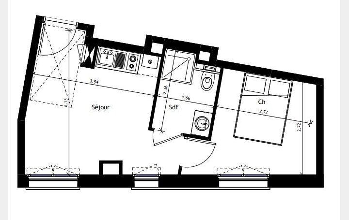 2 Pièces PARIS (75020)  27 m2 330 000 € 