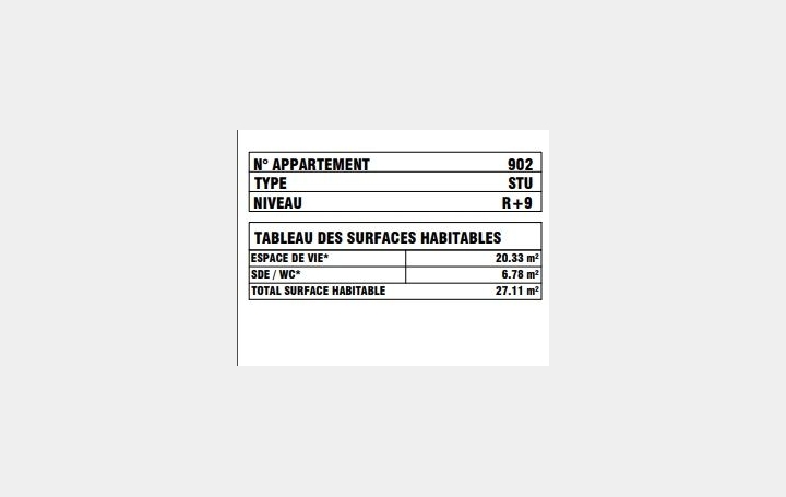 Studio PARIS (75013)  27 m2 364 000 € 