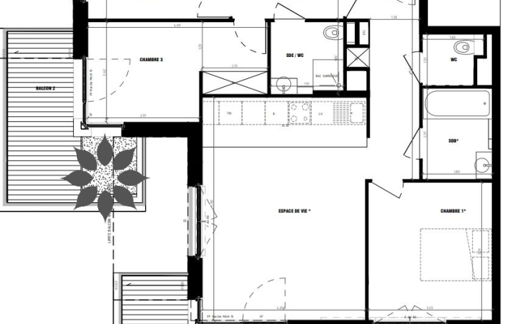 4 Pièces PARIS (75013)  80 m2 960 000 € 