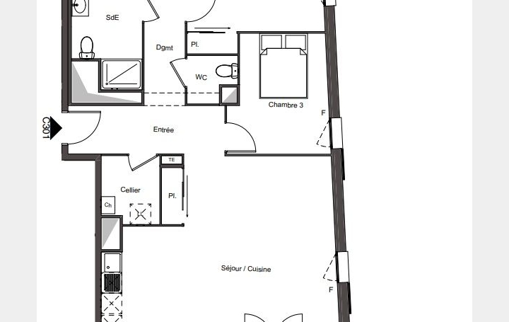 4 Pièces CREIL (60100)  88 m2 237 000 € 