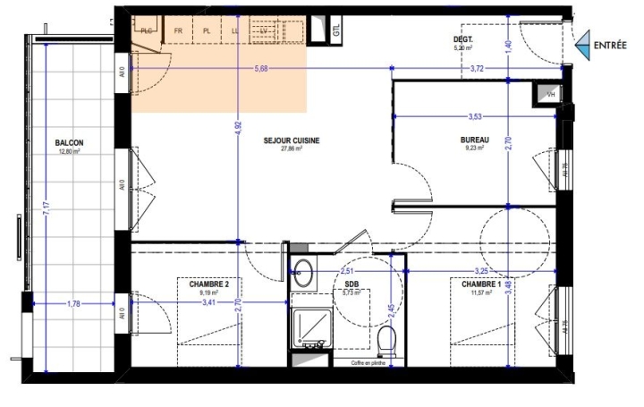 4 Pièces ROSNY-SOUS-BOIS (93110)  68 m2 250 000 € 
