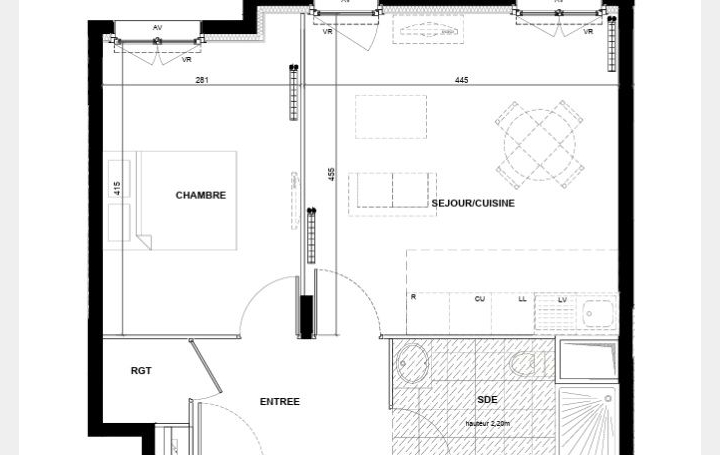 2 Pièces DRANCY (93700)  44 m2 222 000 € 