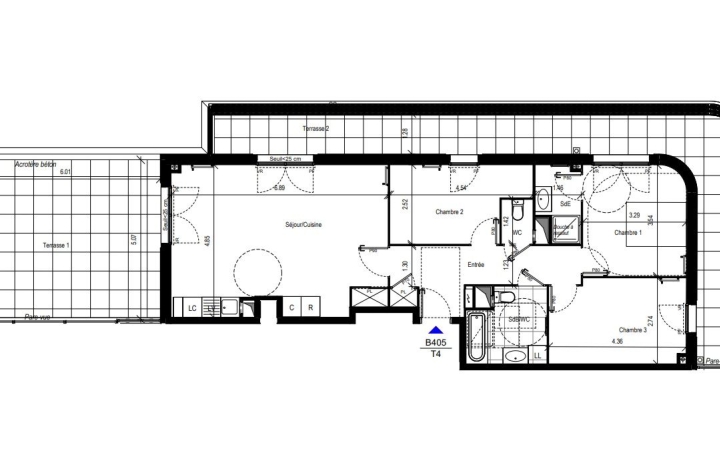 4 Pièces L'HAY-LES-ROSES (94240)  85 m2 358 000 € 
