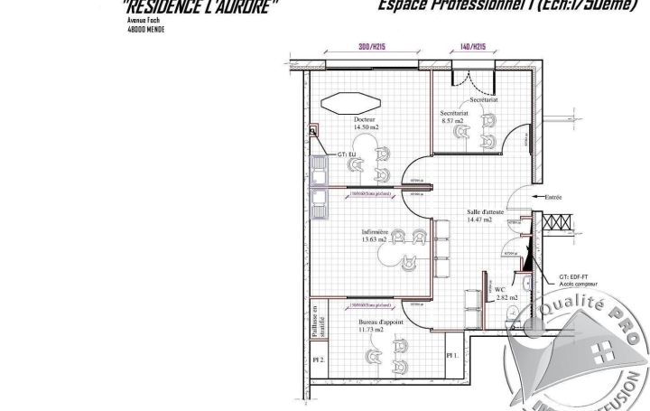 Local commercial MENDE (48000)  66 m2 115 000 € 