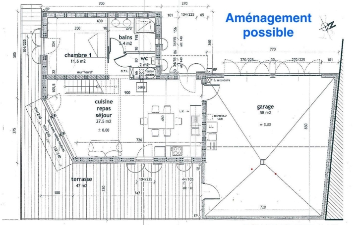 Maison SAINT-ETIENNE-DU-VALDONNEZ (48000)  96 m2 156 000 € 